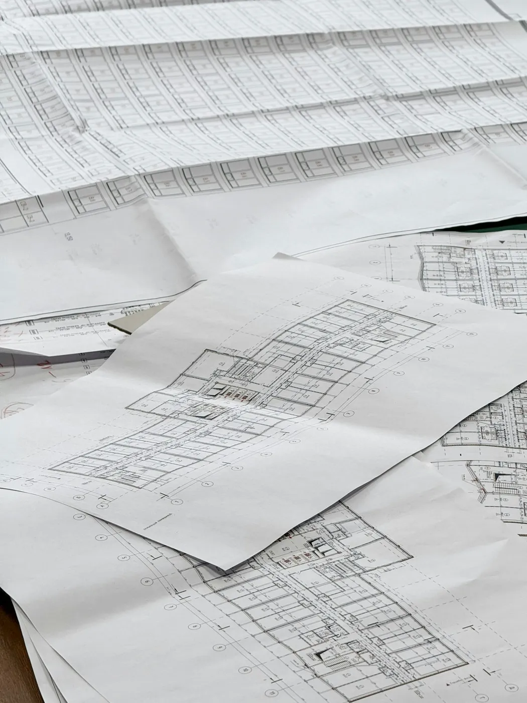 مخططات هندسية لمشروع قيد التنفيذ